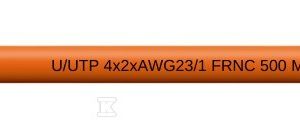 Przewód frnc, kat. 6 A, 500 MHz U/UTP 4x2XAWG23/1 CPR:B2ca pomarańczowy 18048558