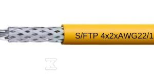 Kabel LAN S/FTP 4x2xAWG22/1 FRNC żółty, cat. 7A, 1200 MHz, CPR: B2ca 18048562