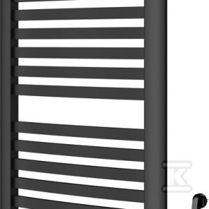Grzejnik elektryczny Instal Projekt Retto Electro czarny/black swan 40×140 cm RETE-40/140C75+GH-06C2