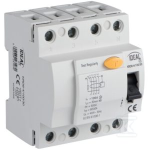 Wyłącznik różnicowo-prądowy, 4P KRD6-4/100/30 KANLUX IDEAL TS 23197