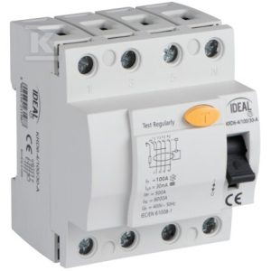 Wyłącznik różnicowo-prądowy, 4P KRD6-4/100/30-A KANLUX IDEAL TS 23198