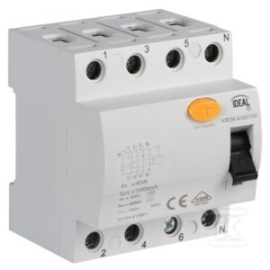 Wyłącznik różnicowo-prądowy, 4P KRD6-4/40/100 KANLUX IDEAL TS 23206