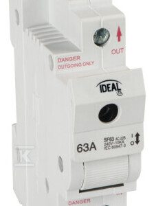 Rozłącznik bezpiecznikowy na szynę TH35, D02 KSF02-63-1P KANLUX IDEAL TS 23341