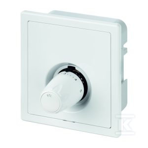 Ogranicznik temperatury powrotu Multibox Mini RTL, biały – Podtynkowy regulator ogrzewania podłogowego z głowicą termostatyczną K 9304-30.800