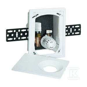 Ogranicznik temperatury powrotu Multibox AFC RTL, biały – Podtynkowy regulator ogrzewania podłogowego z ogranicznikiem przepływu z zaworem RTL 9319-00.800