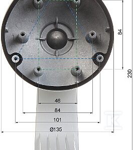 Uchwyt ścienny do montażu kamer 136×183, 5x230mm DS-1273ZJ-135