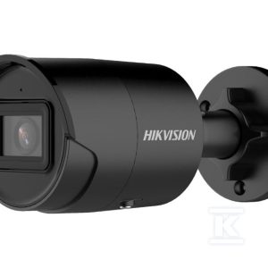 Kamera IP 4 Mpx AcuSense, obiektyw: 2.8mm, tuba, czarna obudowa, IR 40m, Mikrofon + SD, IP67 DS-2CD2043G2-IU(2.8MM)(BLACK)