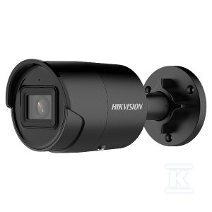 Kamera IP 8 Mpx AcuSense, obiektyw: 2.8mm, tuba, czarna obudowa, IR 40m, Mikrofon + SD, IP67 DS-2CD2083G2-IU(2.8MM)(BLACK)