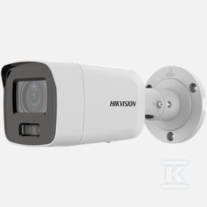 Kamera IP 8 Mpx ColorVu, obiektyw: 2.8mm, tuba, biała obudowa, LED 40m, Mikrofon + SD, IP67 DS-2CD2087G2-LU(2.8MM)(C)