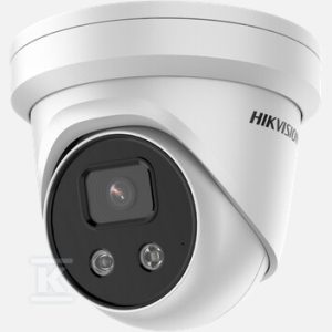 Kamera IP 8 Mpx AcuSense + DarkFighter, obiektyw: 2.8mm, Turret, biała obudowa, IR 30m, mikrofon DS-2CD2386G2-IU(2.8MM)(C)