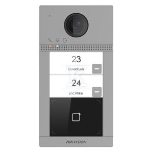 Stacja bramowa do systemu IP Villa, dwuabonentowa, czytnik RFID 13,56MHz, kamera 2Mpx ,montaż natynkowy DS-KV8213-WME1(C)/SURFACE