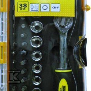 Zestaw grzechotka nasadki bity 38cz MN-14-200