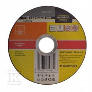 Ściernica do cięcia stali nierdz. 230×1.9×22,23 mm płaska MN-68-972