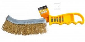 Szczotka druciana mosiężna rączka plastikowa MN-69-002
