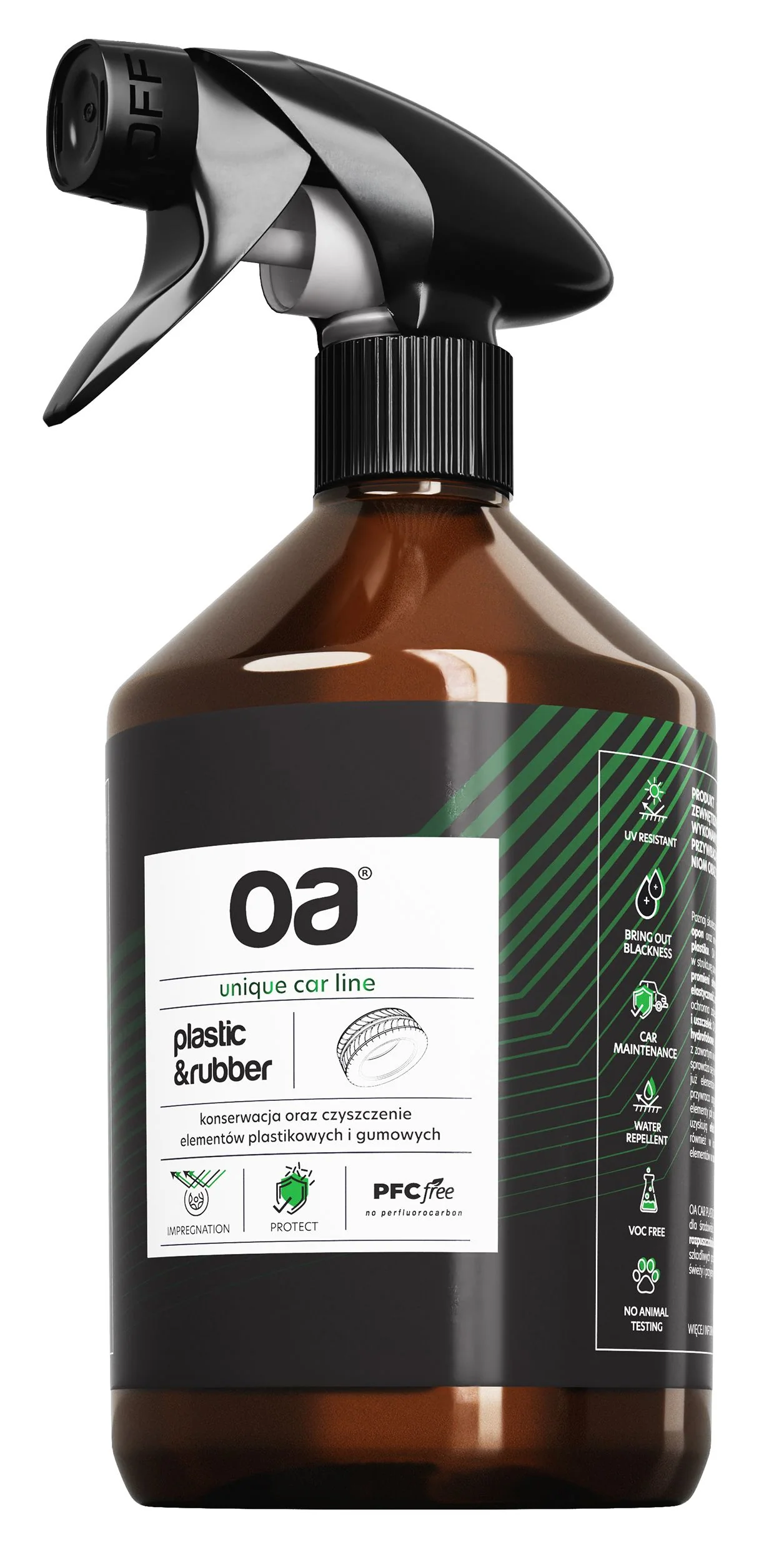 Preparat do czyszczenia plastiku i gumy OA Car Plastic & Rubber 500 ml