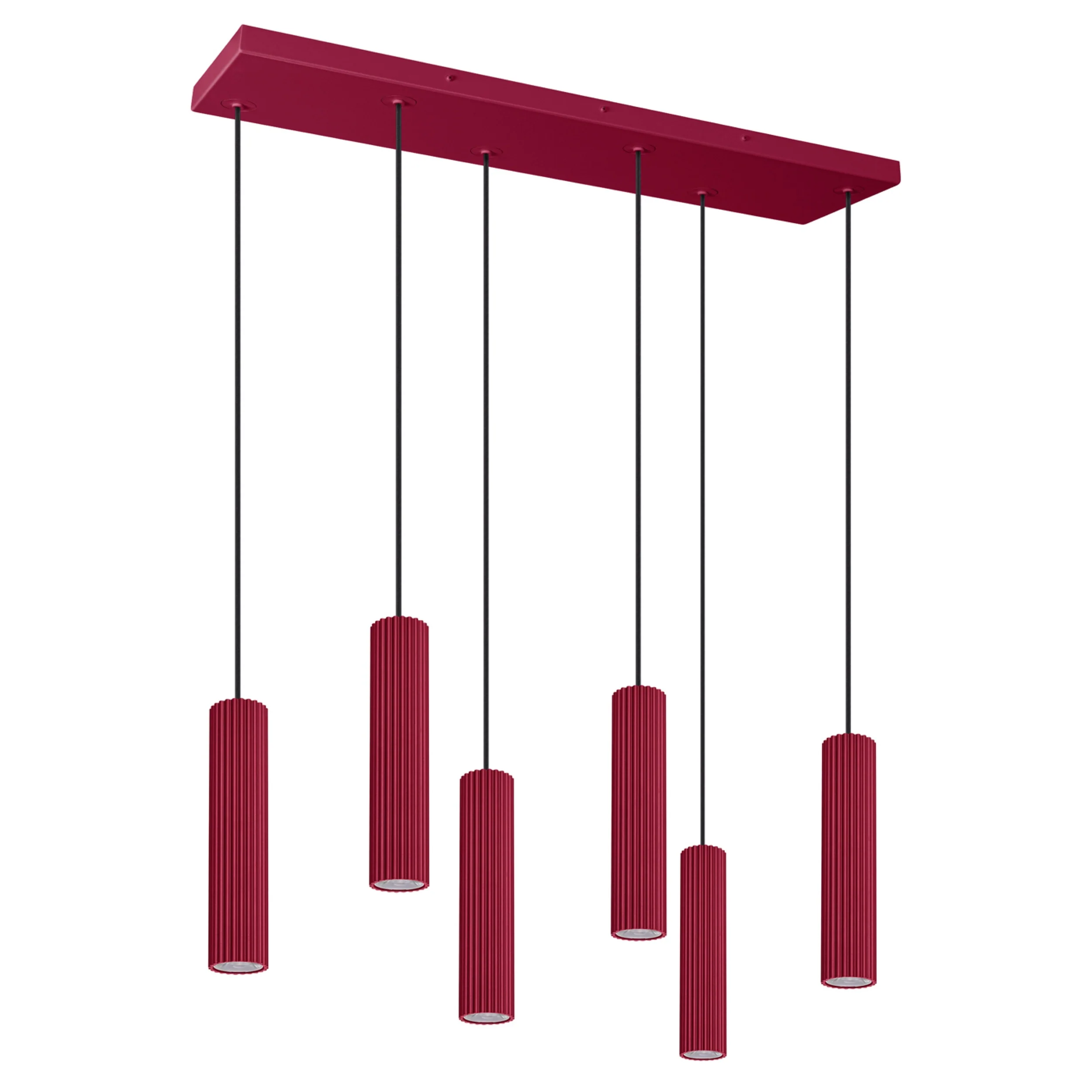 Lampa wisząca Smart Ivar 6L burgund LED barwa ciepła