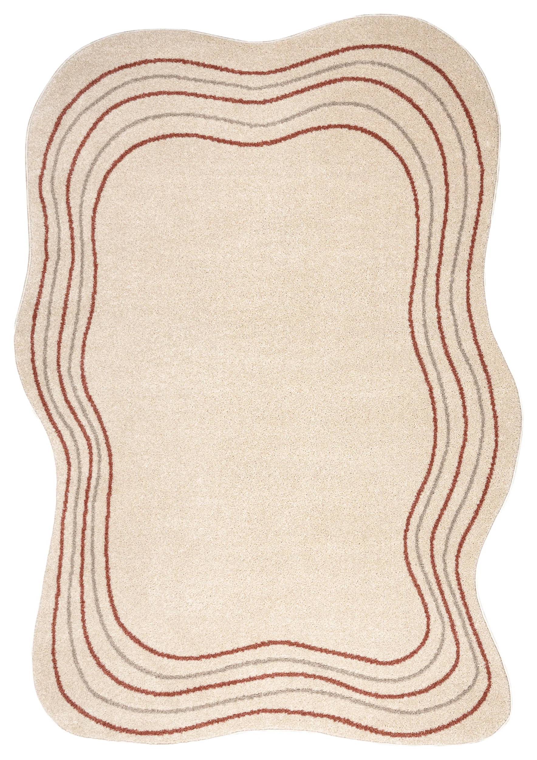 Dywan Fusion 160×220 cm krem / terakota nieregularny