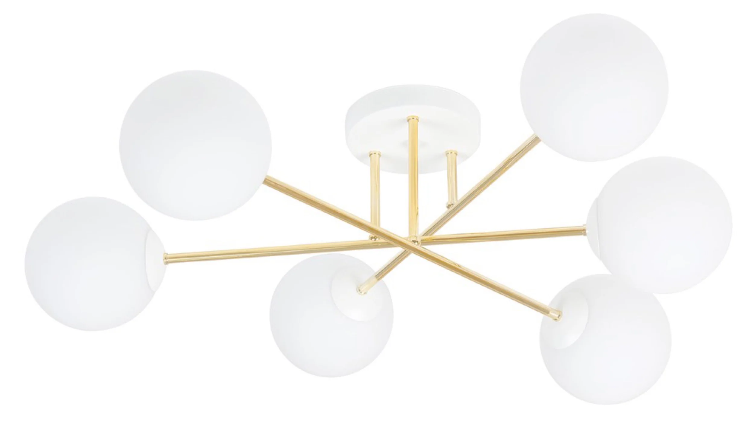 Lampa sufitowa Magnum x6 biało-złota