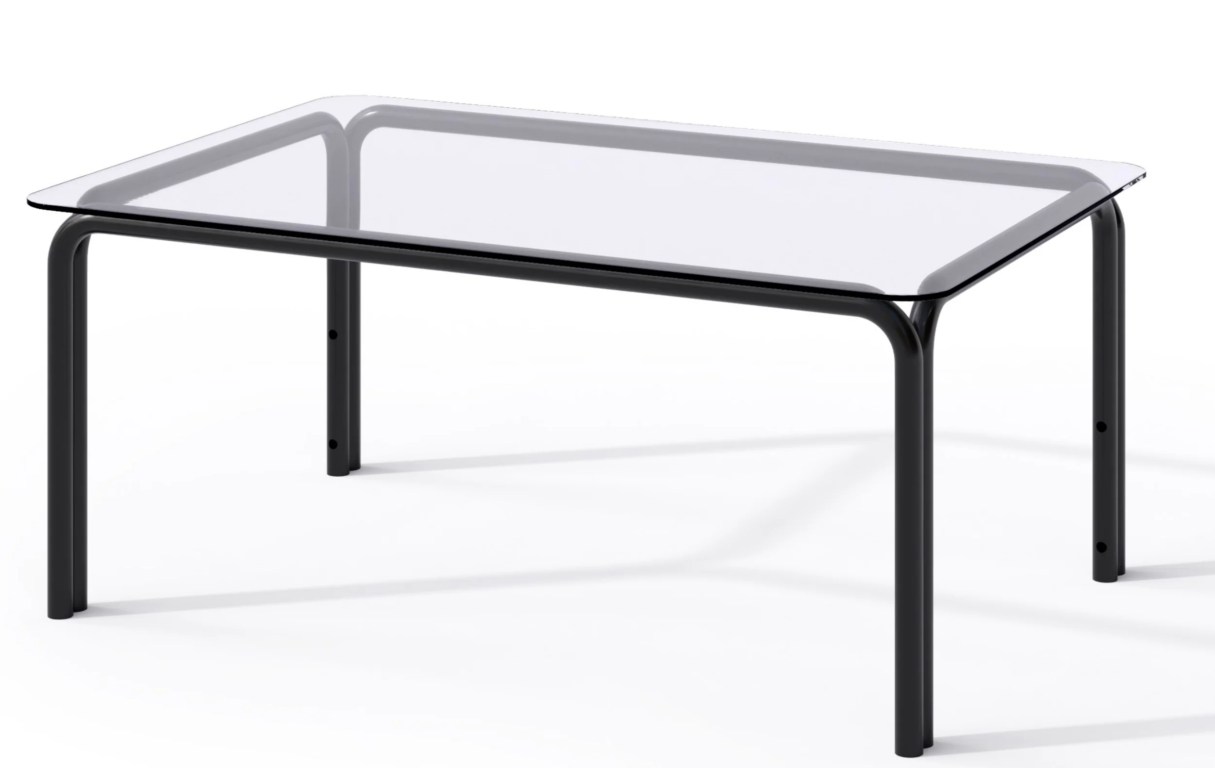 Stolik ogrodowy Worcully 90×60 cm ze szklanym blatem