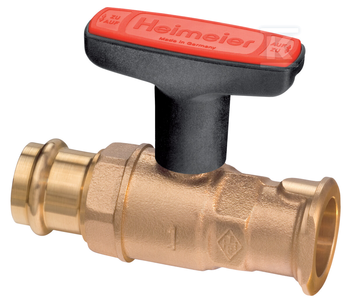 Zawór kulowy z brązu do pomp, Viega – Globo P 28mm x 1 cal 0622-28.000
