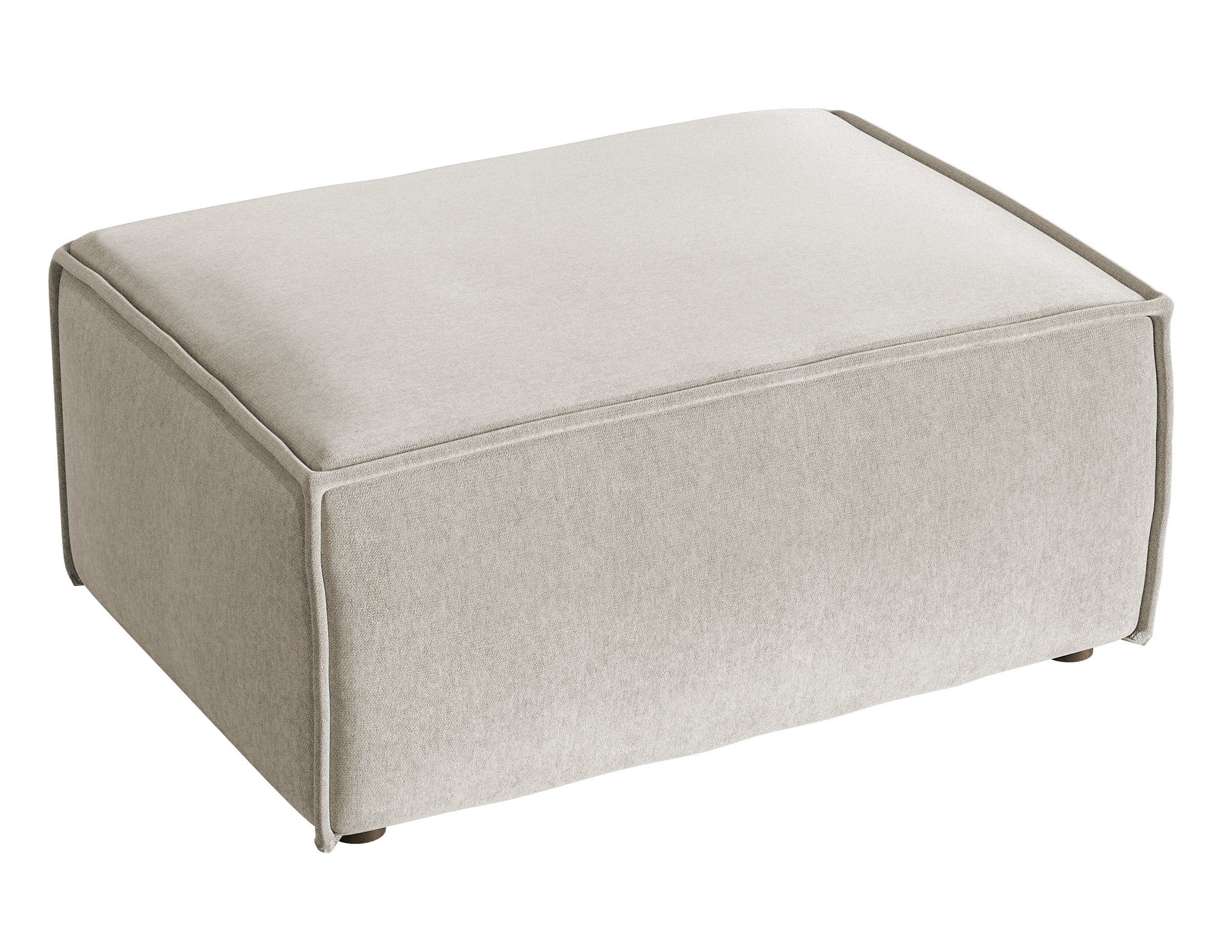 Pufa Copertino 65×90 cm jasnobeżowa welur hydrofobowy