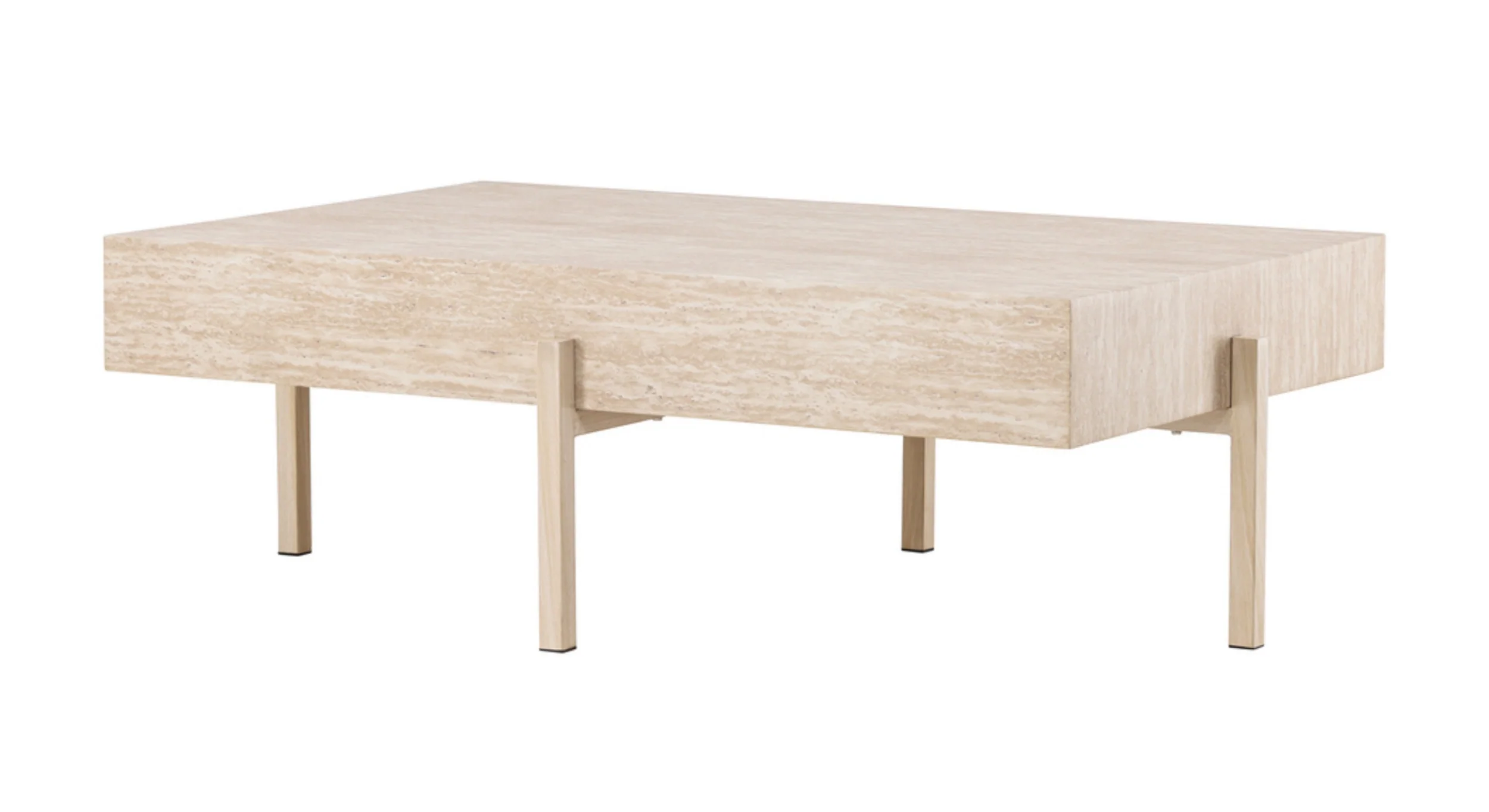 Stolik kawowy Vadholmen 126×82 cm bielony