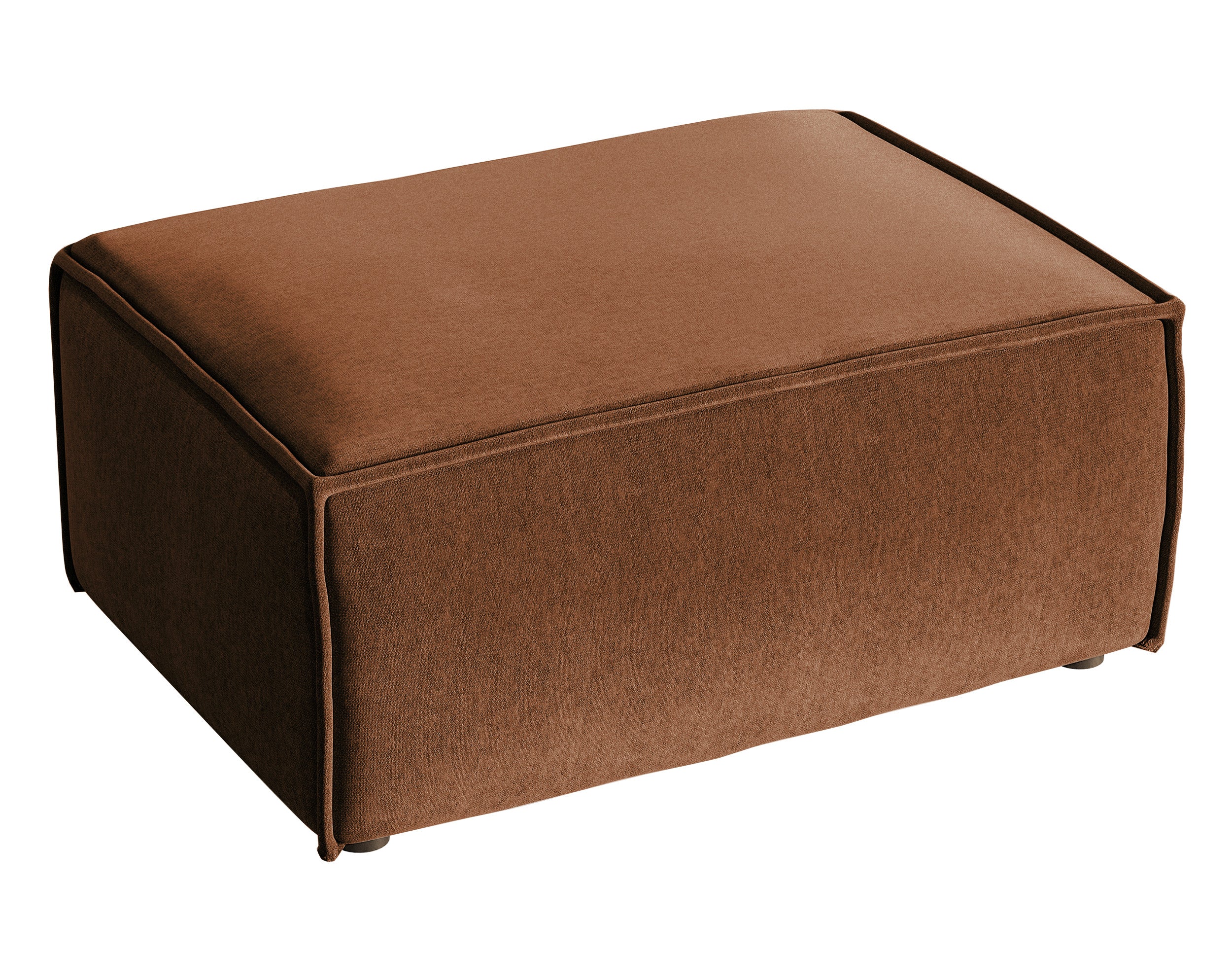 Pufa Copertino 65×90 cm miedziana welur hydrofobowy