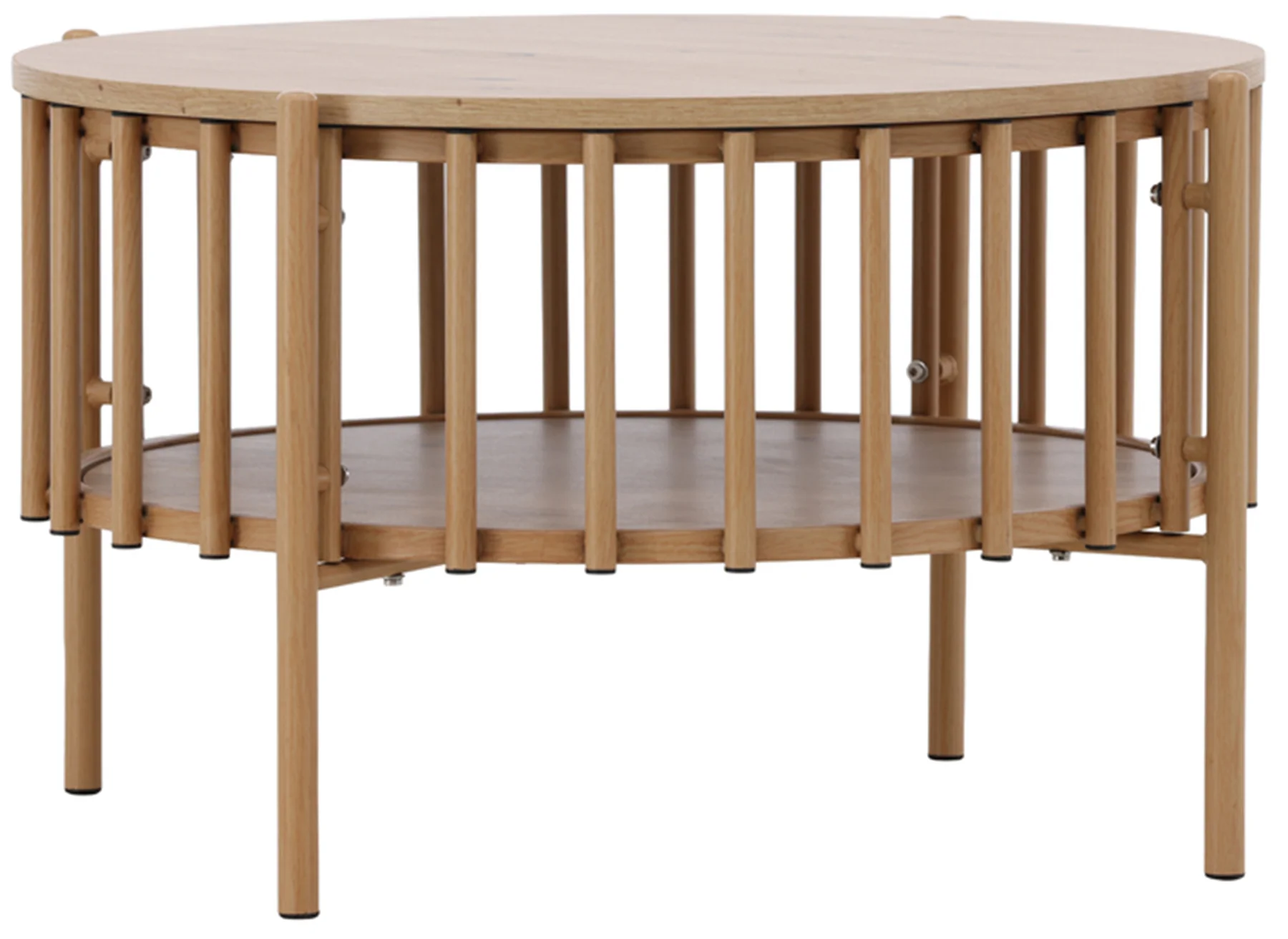 Stolik kawowy Rubbo okrągły 80 cm jasne drewno