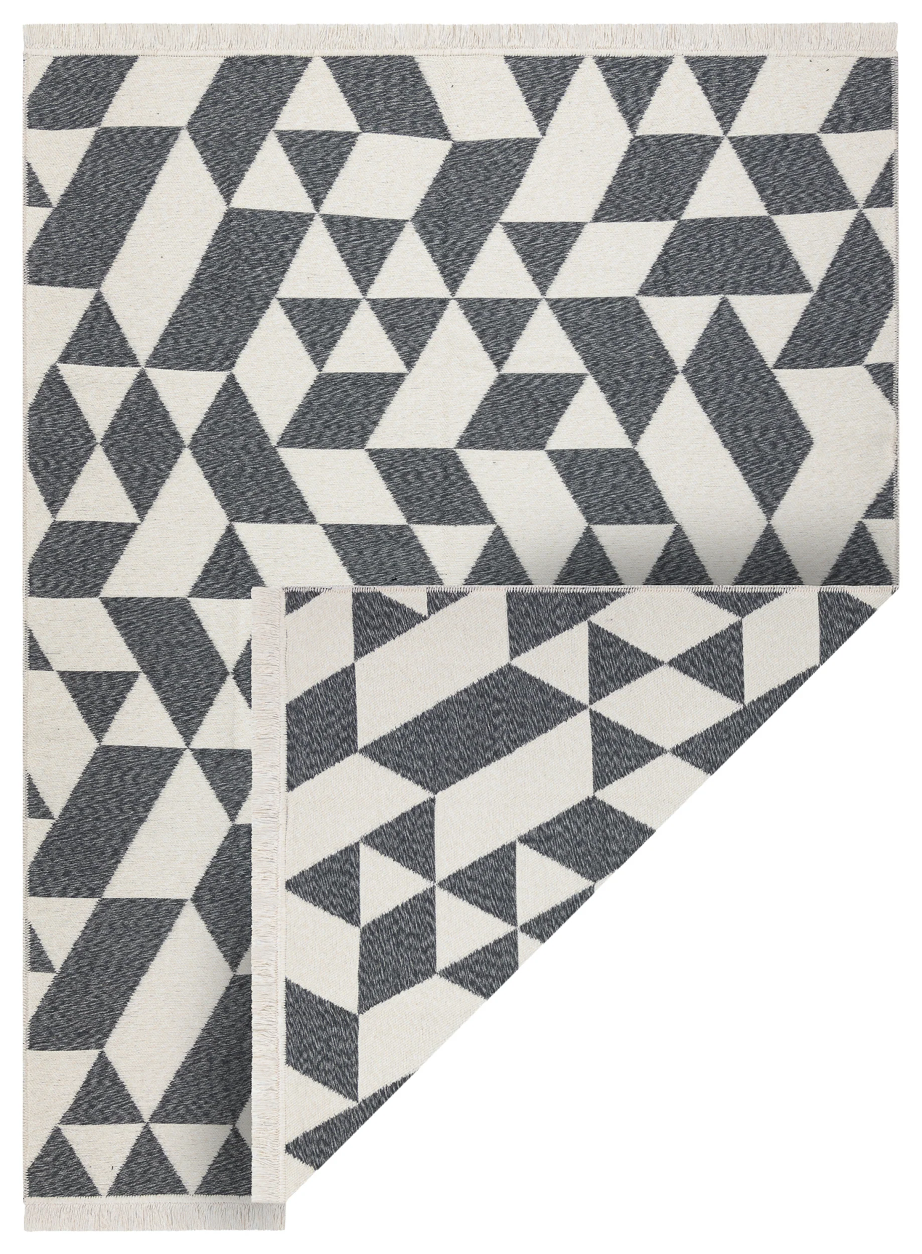 Dywan Twin 160×220 cm antracyt / krem geometryczny