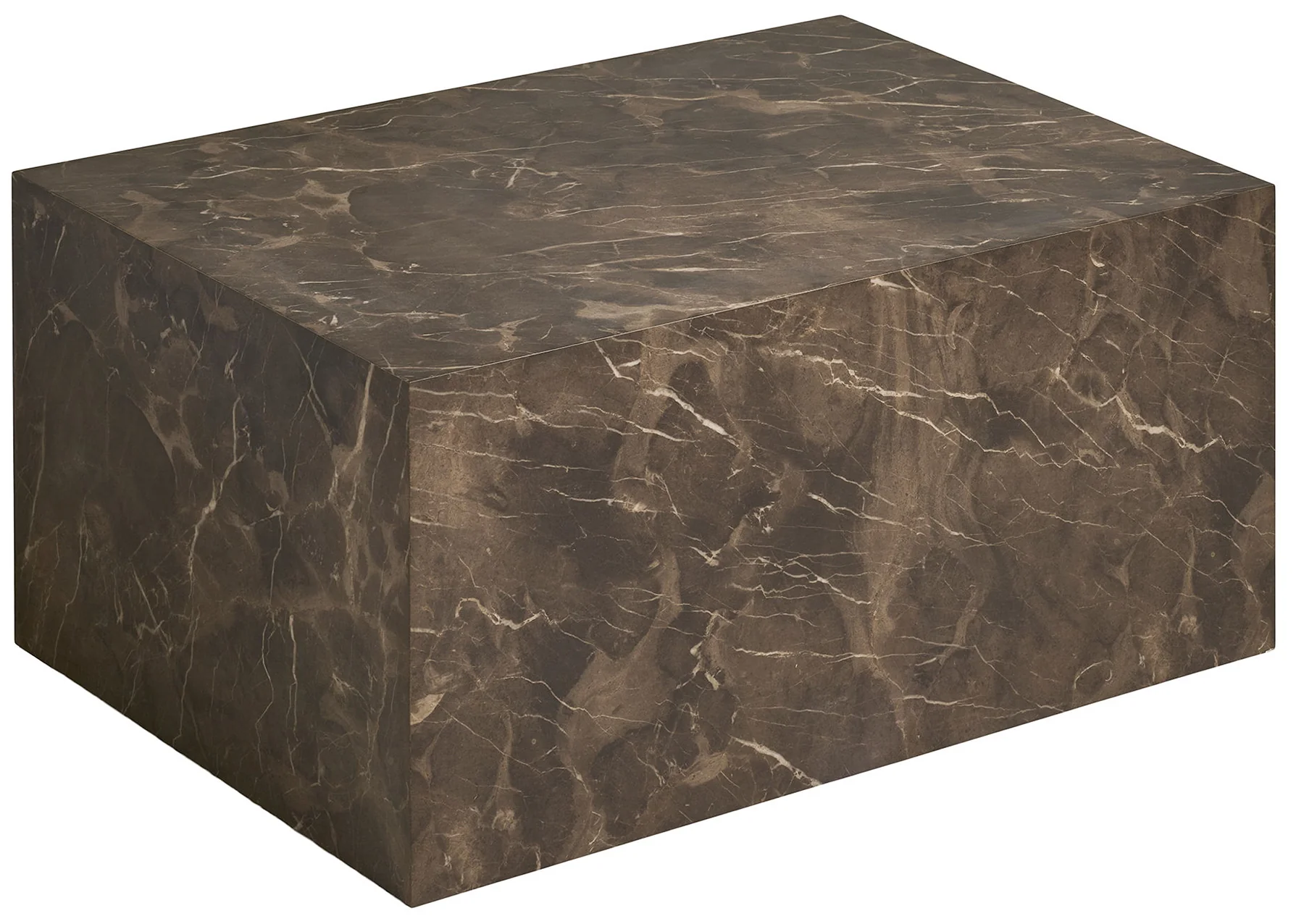 Stolik kawowy Asserves 60×80 cm brązowy marmur