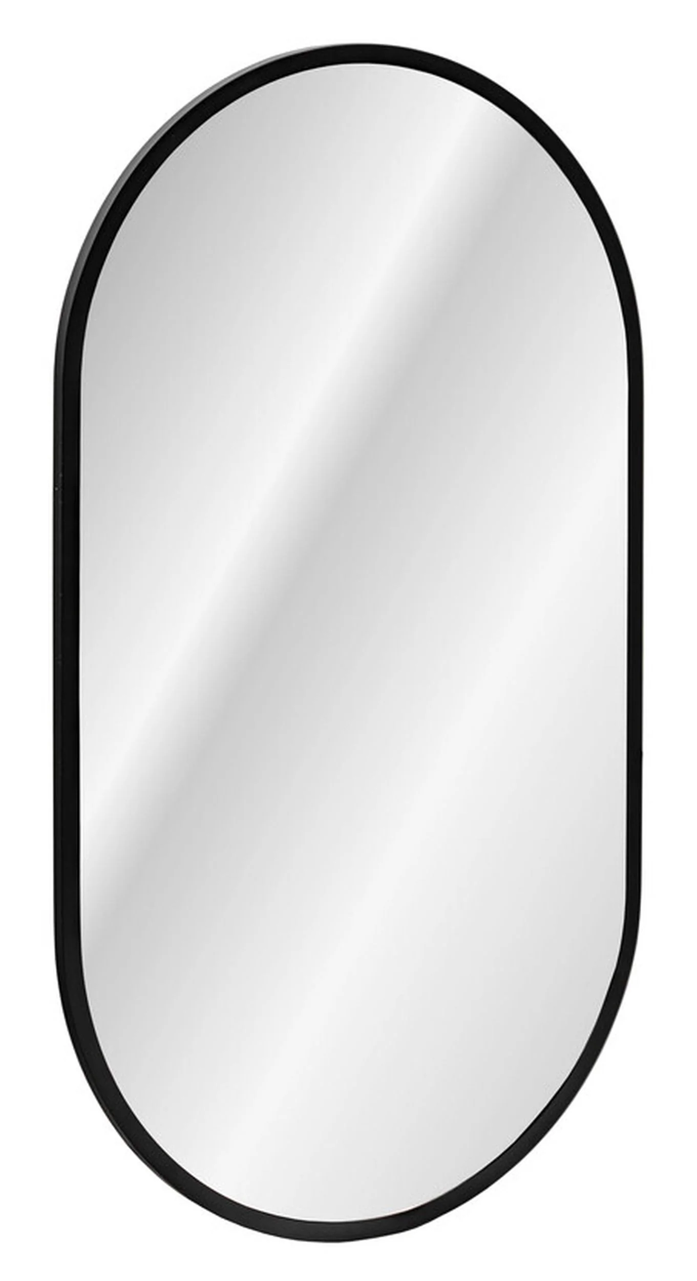 Lustro z podświetleniem LED Olimmi 90×50 cm w czarnej ramie