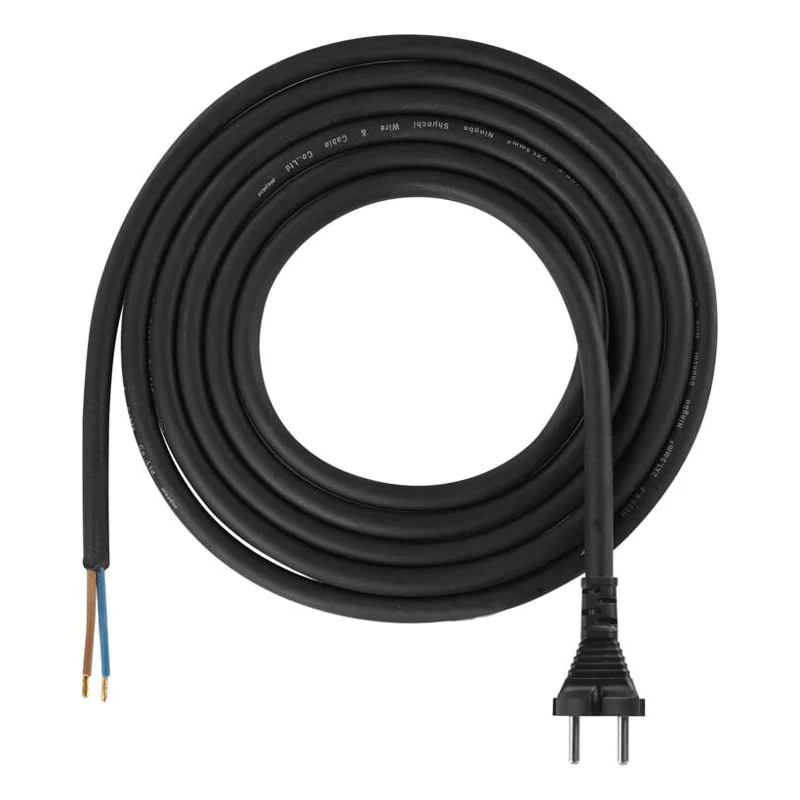 Flexo šňůra gumová 2×1,5mm2 3m černá EMOS S03330