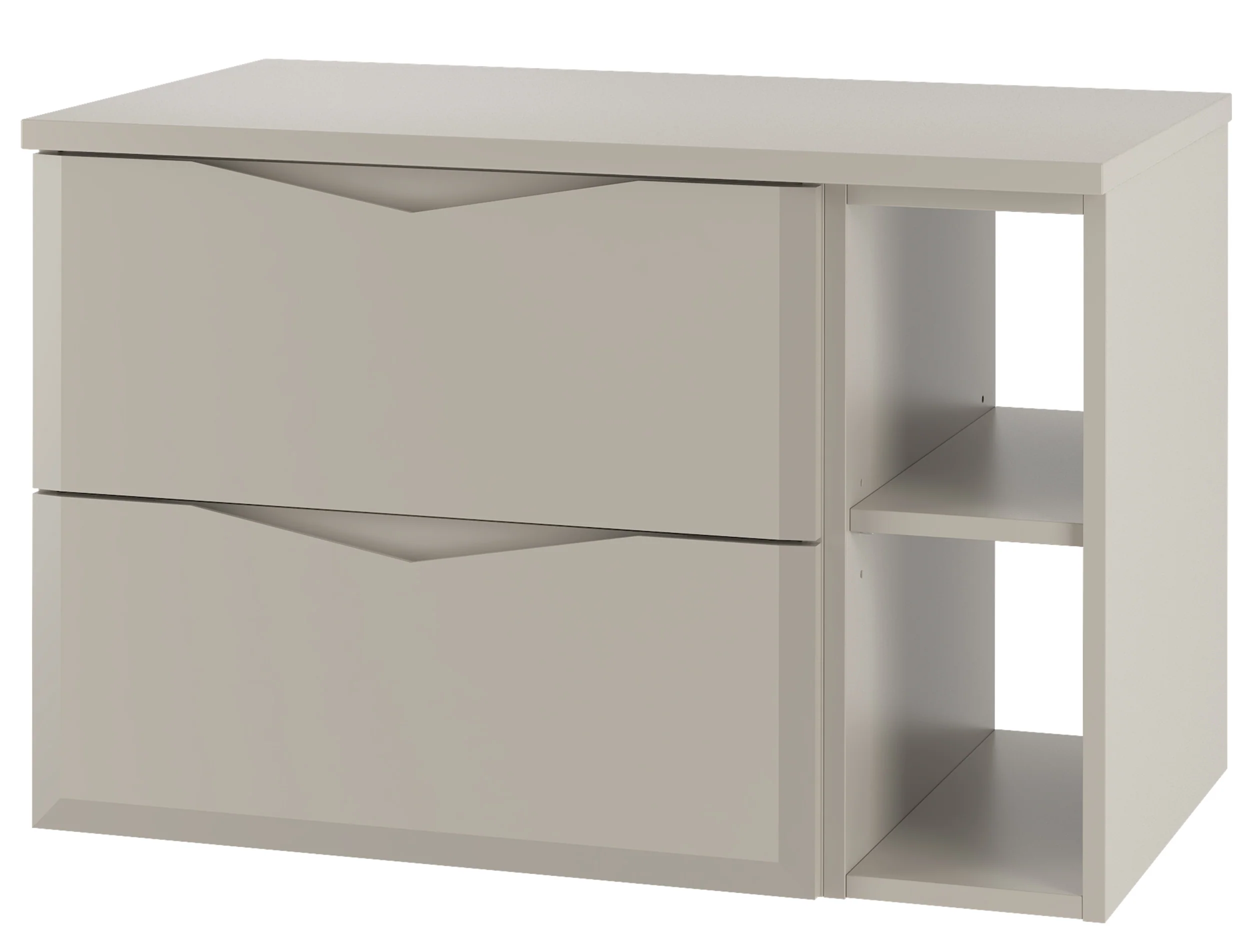 Szafka łazienkowa Delica z blatem i półkami 80 cm szary beż