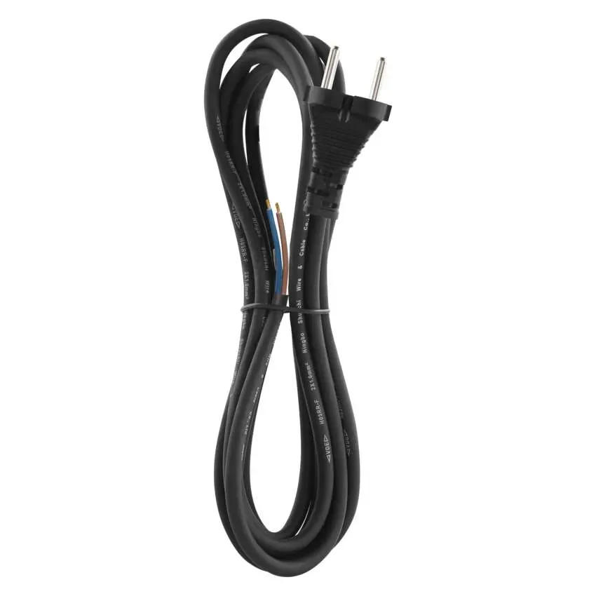 Flexo šňůra gumová 2×1,0mm2 3m černá EMOS S03030