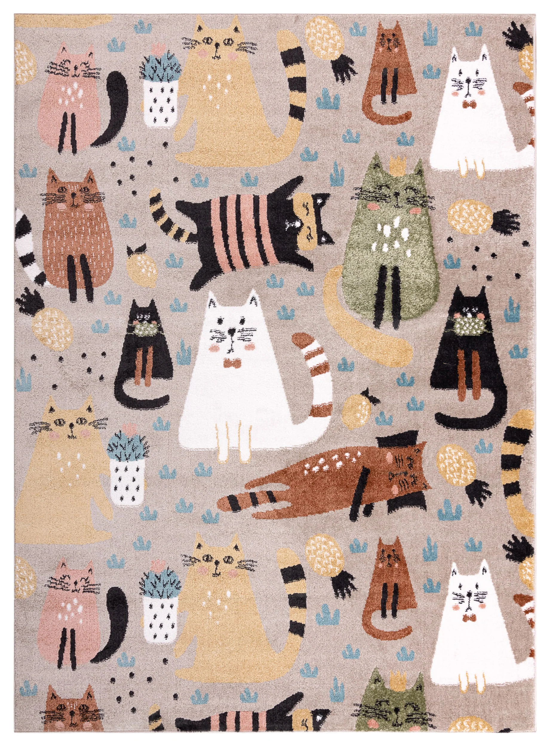 Dywan dziecięcy Fun Kittens 80×150 cm beżowy
