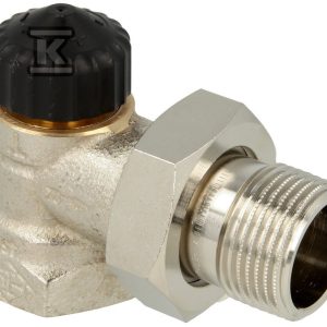 Zawór termostatyczny bez nastawy wstępnej, kątowy – Standard DN 25 2201-04.000